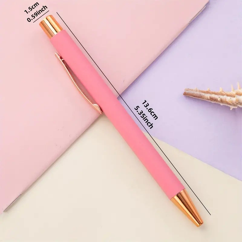 Black Ball-Point Pen with Rose Gold Finish